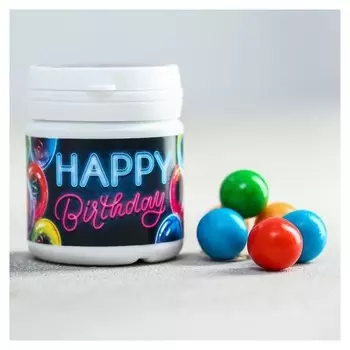 Жевательная резинка в банке Happy Birthday
