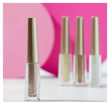 Жидкие глиттерные тени для век, оттенок карамельный