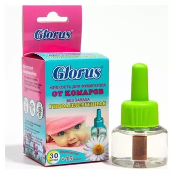 Жидкость от комаров "Глорус", без запаха, 45 ночей, 1 шт