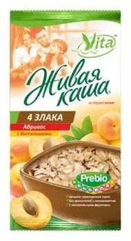 Живая каша "4 злака абрикос с витаминами"