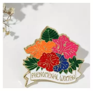 Значок "Нежность" Phenomenal Woman, цветной в золоте