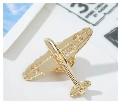 Значок "Самолёт", цвет золото