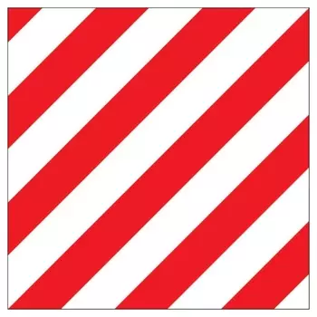 Знак безопасности крупногабаритный груз, 400x400 мм, с/в пленка