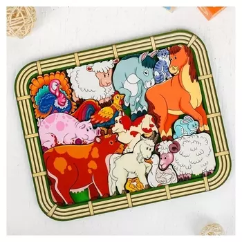 Зоопазл Переполох на ферме 14 деталей