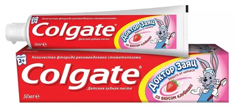 Зубная паста "Доктор заяц" со вкусом клубники