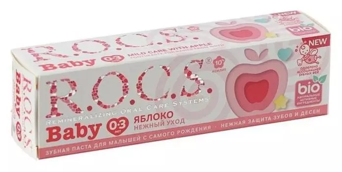 Зубная паста R.o.c.s Baby нежный уход, яблоко, 45 г