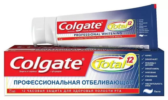 Зубная паста Total 12 "Профессиональная отбеливающая"