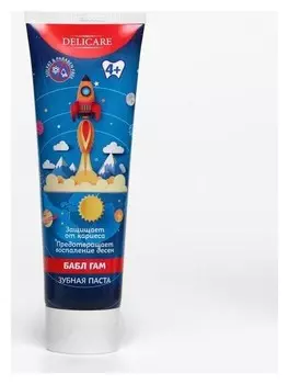 Зубная пста Delicare для детей "Bubble Gum" от 4 лет, 75 мл