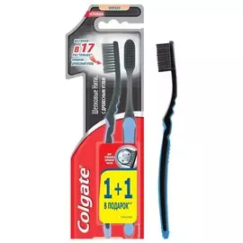 Зубная щетка с древесным углем мягкая Шелковые нити