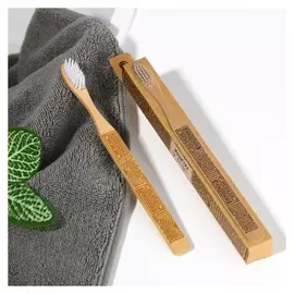 Зубная щётка «Геометрия», бамбук 18 х 2 х 2 см