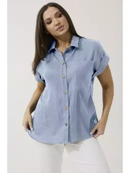 Блузка 1088 серо-голубой