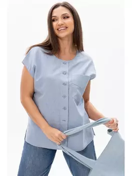 Блузка 1092 серо-голубой