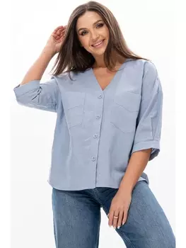 Блузка 1093 серо-голубой