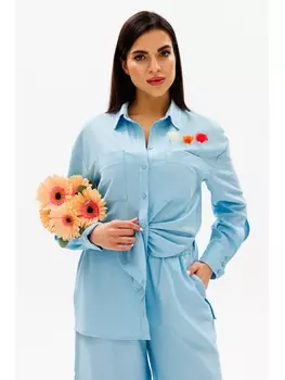 Блузка 118 голубой