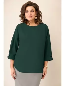 Блузка 1300 бутылочно-зеленый