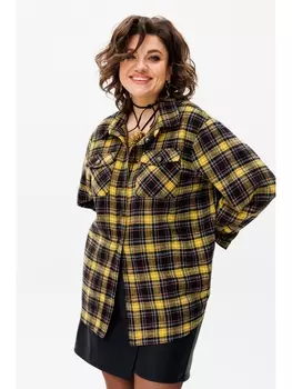 Блузка 1452 желтая клетка