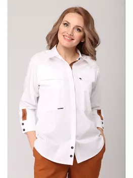 Блузка 1830 белый-терракот