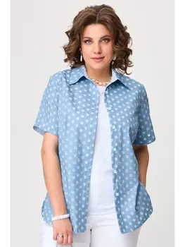 Блузка 20501 бело-голубой