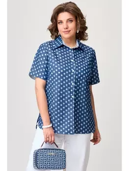 Блузка 20502 бело-синий