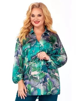 Блузка 2183а зеленый