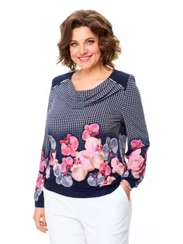 Блузка 4033-2 сине-красный