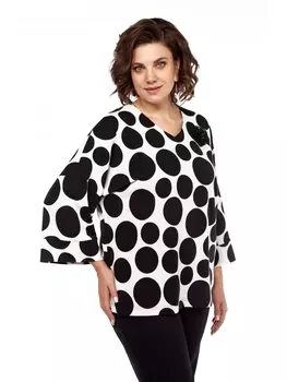 Блузка 4049 черно-белый