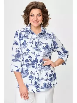 Блузка 408 молочно-голубой