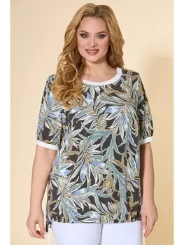 Блузка 4404 крупный цветок