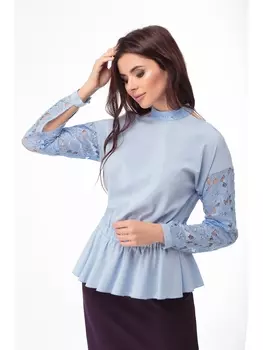 Блузка 495 голубой