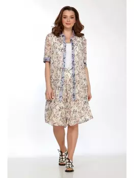 Блузка 5101 молочный принт