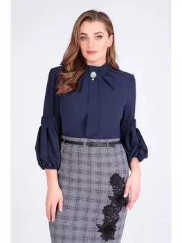 Блузка 62226 т.синий