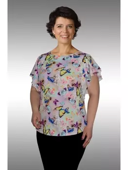 Блузка 62269-1-розовые бабочки