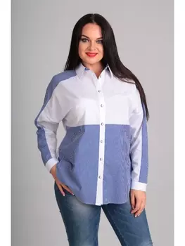Блузка 62273-синяя полоска