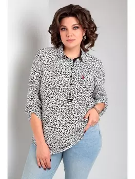 Блузка 62424 черно-белый