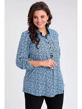 Блузка 62424 джинс черная отд.