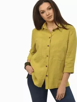 Блузка 624-008 горчица