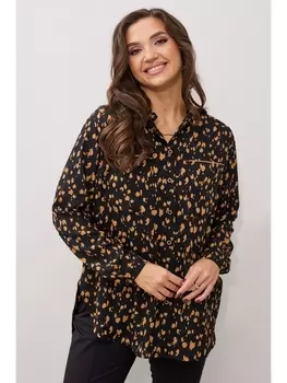 Блузка 624-042 черно-рыжий