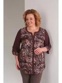 Блузка 879 -коричневый