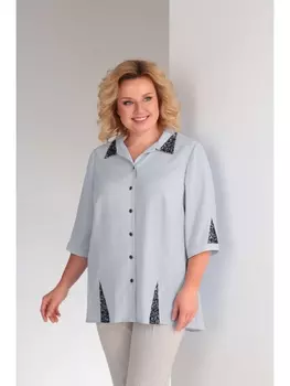 Блузка 951 серо-голубой
