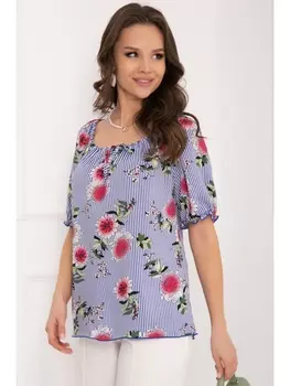 Блузка БАРБЬЯНО (БЛУ ФЛОВЕРС)