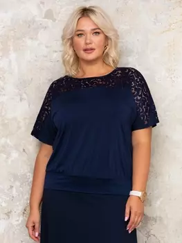 Блузка бл_кружево2_02тсин