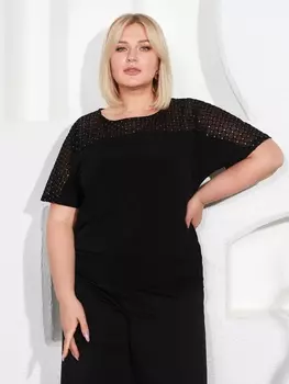 Блузка бл_лолита_06черсзол