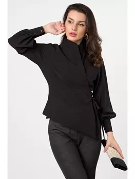 Блузка Блуза "Идеальная асимметрия" (черная) Б1702