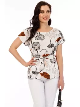 Блузка Блуза "Красотка" (цветы на белом) Б2248