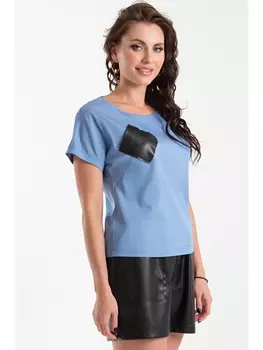 Блузка Блуза "Законченный образ" (джинс) Б1291-13