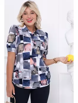 Блузка БЛУЗКА МАРТИНА (БЛУ ГРЕЙ)