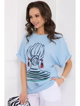 Блузка БЛУЗКА ОДЖАНИ (СКАЙ БЛУ)