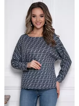 Блузка БЛУЗКА РИТТЕНИ (ГРЭЙ БЛУ) 38Б1521