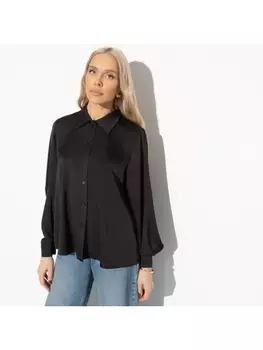 Блузка Цветущее очарование (черная)