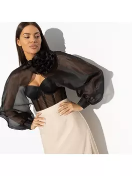 Блузка Деловой взгляд (lady, с брошкой)